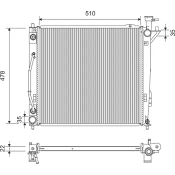 Chladič motoru Chladič vody pro motor VALEO 701363
