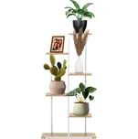 Kovový stojan na květiny 113 cm SPRINGOS GA0212 bílý