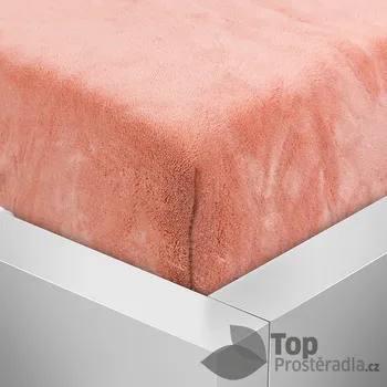 Prostěradlo Mikroplyšové prostěradlo 220x200 Elegance - Lososová