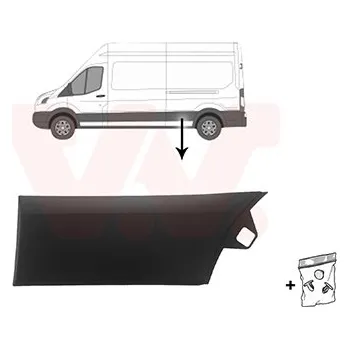 Lišta karosérie Ozdobná / ochranná lišta, boční stěna VAN WEZEL 1992419