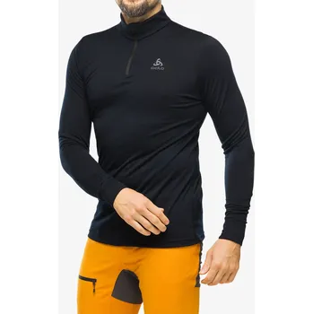 Dámská mikina Funkční mikina Odlo Merino 200 BL Top Turtle Neck LS Half Zip - black