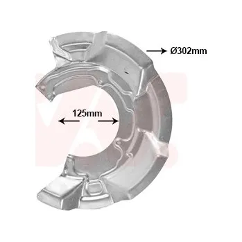 Brzdový kotouč Ochranný plech proti rozstřikování, brzdový kotouč VAN WEZEL 0506372