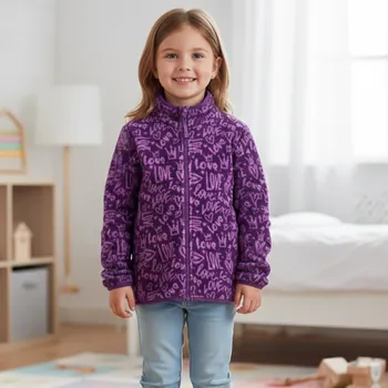 Dívčí vesta Dívčí teplá MIKINA fialová Wolf B2549