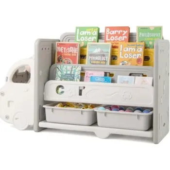 Knihovna Dětská autoknihovna TP10286, 108 x 35 x 63,5 cm - B COSTWAY