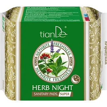 Menstruační vložka Dámské bylinné menstruační vložky Nefritová svěžest. noční super