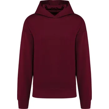 Pánská mikina KARIBAN Pánská oversize mikina s kapucí K4018 Barva: Vínová, Velikost: S