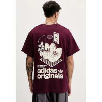 Bavlněné tričko adidas Originals Sofa KY2929 burgundské 83X, vel. S