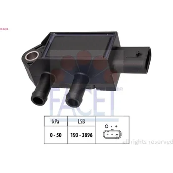 Čidlo automobilu Senzor tlaku výfukových plynů FACET 10.3434