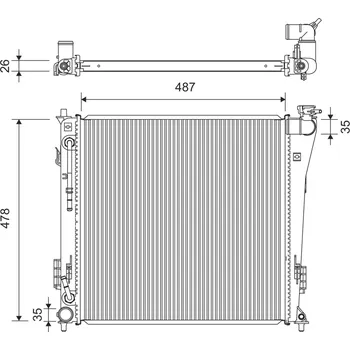 Chladič motoru Chladič vody pro motor VALEO 701365