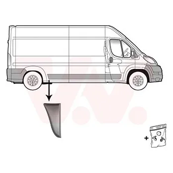 Lišta karosérie Ozdobná / ochranná lišta, boční stěna VAN WEZEL 1651416
