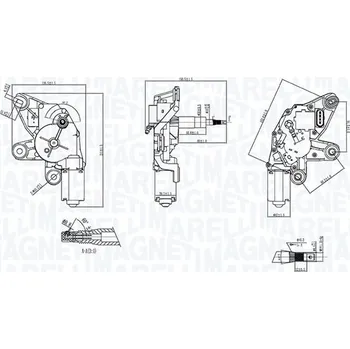 Motorek stěrače a odstřikovače Motorek stěračů MAGNETI MARELLI 064371100010
