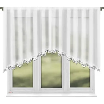 Záclona BytoTex Dekorační krátká záclona s řasící páskou LG284, 400x120 cm