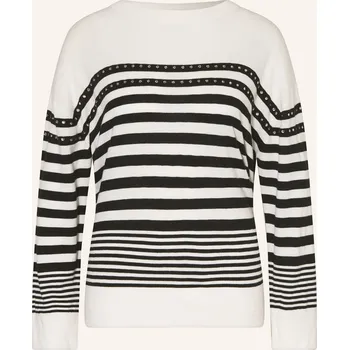 Dámské oblečení Liu Jo Dámský Svetr S Ozdobnými Kameny, bílá / tmavě modrá, 34