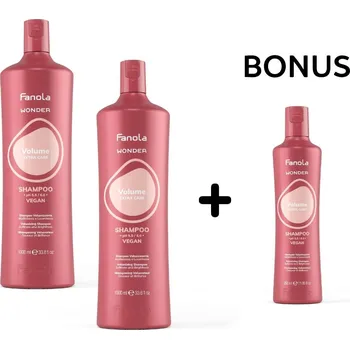 Šampon AKCE: Fanola Wonder Volume - objem pro jemné vlasy - 2x šampon, 1000 ml + šampon, 350 ml