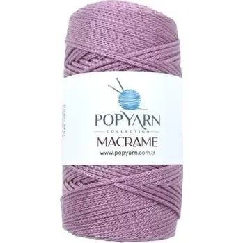 Galanterie POPYARN Příze Macrame B028 - fialová, 100g 140m
