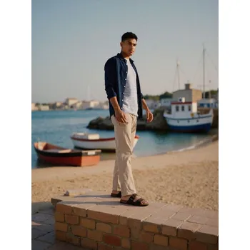 Pánská móda Sinsay - Pruhované tričko - bílá - 605EY-00X - 605EY-00X-2XL