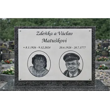 Smuteční dekorace Keramická náhrobní deska, pamětní deska na hrob