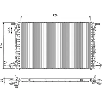 Chladič motoru Chladič vody pro motor VALEO 701292