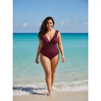 Dámská móda Sinsay - Plavky - kaštanová - 870II-83X - 870II-83X-XXL