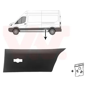 Lišta karosérie Ozdobná / ochranná lišta, boční stěna VAN WEZEL 1992429