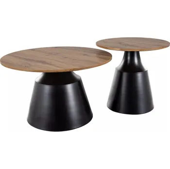 Sada 2 ks konferenčních stolků Itaka dub artisan/černá