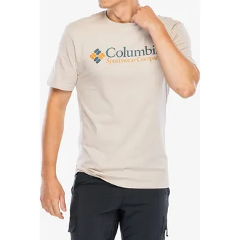 Pánská móda Tričko s potiskem Columbia CSC Basic Logo S/S Shirt - dark stone/csc retro logo
