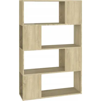 Knihovna Regál na knihy, dělicí stěna 80 x 24 x 124,5 cm dub sonoma