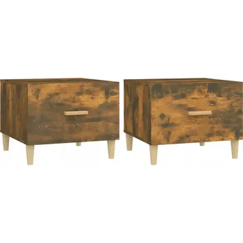 Konferenční stolek Konferenční stolky 50 x 50 x 40 cm kouřový dub, 2 ks