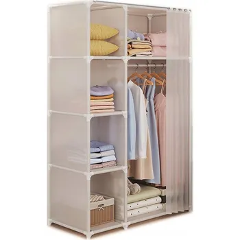 Šatní skříň SKŘÍŇ Modulární věšák na oblečení Kovový 163x45x71 cm