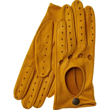 Rukavice Dámské elegantní kožené rukavice na řízení i do města Barva: Žlutá, Velikost: 7