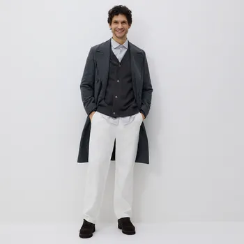 Pánská móda Reserved - Chino kalhoty straight - bílá - 980EV-00X - 980EV-00X-32