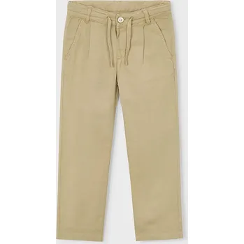 Chlapecké kalhoty Dětské kalhoty s přídavkem lnu Mayoral 3576.5C.Mini.PPY2 béžová 80X, vel. 122
