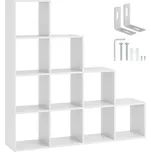 TecTake GmbH 405225 knihovna talisa s 10 otevřenými přihrádkami - bílá