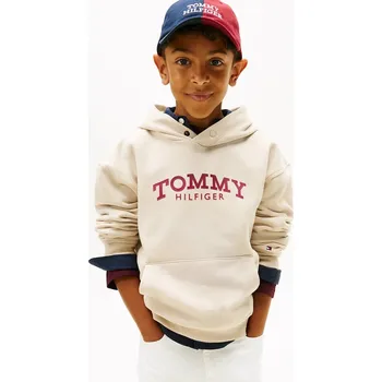 Dívčí mikina Dětská mikina Tommy Hilfiger KB0KB10028.128.176.PPY2 béžová 12X, vel. 140
