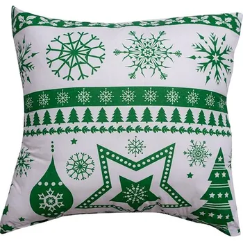 Polštář TEXTILOMANIE Dekorační polštářek Vánoce zelený