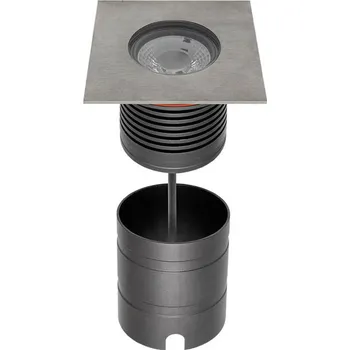 Venkovní osvětlení Redo Chodníkové LED svítidlo XGROUND 15W, 108x108 mm, 230V Stmívání, řízení: ON/OFF (bez stmívání), Barva světla: 4000K