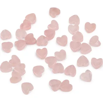 Korálek Minerální a skleněné korálky srdce Ø6 mm Varianta: 3 růžová sv. sklo, Balení: 35 ks