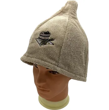 Klobouk EVEI Saunový klobouk len/bavlna béžový