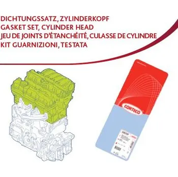 Těsnění motoru Sada těsnění hlavy válce CORTECO 417277P
