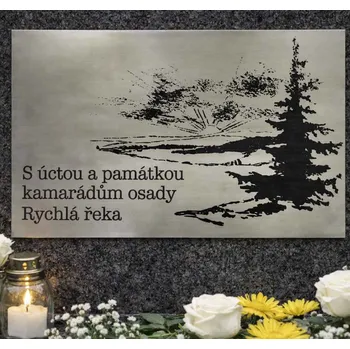 Plechová cedule VK.CZ Plechová pamětní cedule na zakázku. 50x40 Varianta: A5 - 21x14