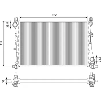 Chladič motoru Chladič vody pro motor VALEO 701446