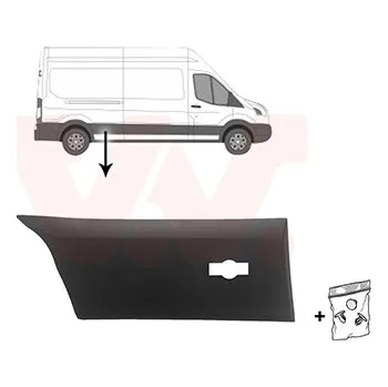 Lišta karosérie Ozdobná / ochranná lišta, boční stěna VAN WEZEL 1992430