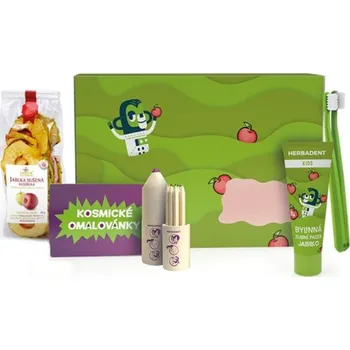 Dárkový potravinový koš Herbadent Jablečné dobrodružství dárkový balíček