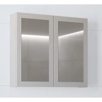Koupelnový nábytek Závěsná koupelnová skříňka se zrcadlem Toreto 80 cm kašmírová