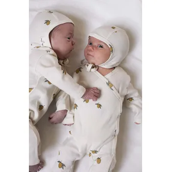 Kojenecký body Bavlněné kojenecké body Konges Sløjd NEWBORN ONESIE GOTS KS3556 žlutá 10X, vel. 68