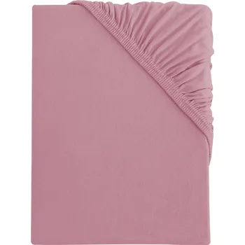 Prostěradlo s.Oliver Bi-elastické žerzejové prostěradlo, 90–100 x 200 cm (světle růžová)