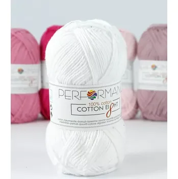 Příze Performance Bavlněná příze Cotton Eight 1020 - bílá 50g 175m