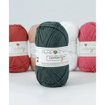 Příze Performance Bavlněná příze Cotton Eight 1190 - šedá 50g 175m