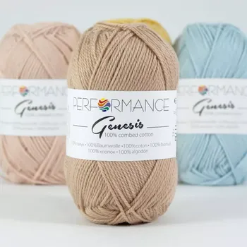 Příze Performance Bavlněná příze Genesis 2032 - hnědá 50g 110m