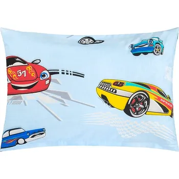 Povlak na polštářek Bellatex Viola 40 x 60 cm závodní auto modré